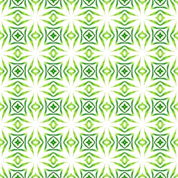 Chevron watercolor pattern. Green wondrous boho chic summer design. Textile ready ideal print, swimwear fabric, wallpaper, wrapping. Green geometric chevron watercolor border.