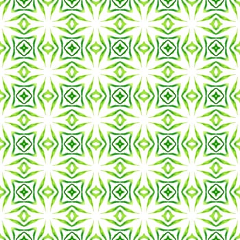 Chevron watercolor pattern. Green wondrous boho chic summer design. Textile ready ideal print, swimwear fabric, wallpaper, wrapping. Green geometric chevron watercolor border.