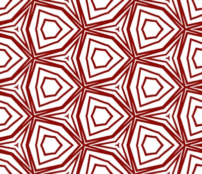 Medallion seamless pattern. Maroon symmetrical kaleidoscope background. Watercolor medallion seamless tile. Textile ready resplendent print, swimwear fabric, wallpaper, wrapping.