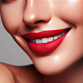 picture of a beautiful smile. Generative AI. High quality illustration