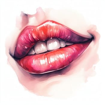 picture of a beautiful smile. Generative AI. High quality illustration