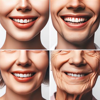 picture of a beautiful smile. Generative AI. High quality illustration