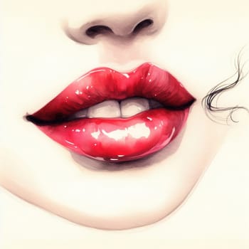 picture of a beautiful smile. Generative AI. High quality illustration