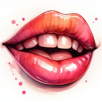 picture of a beautiful smile. Generative AI. High quality illustration