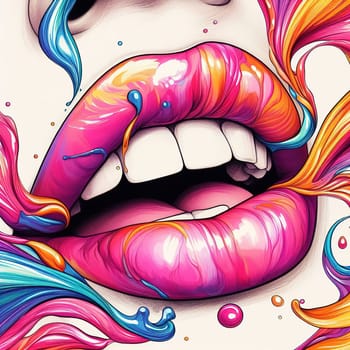 picture of a beautiful smile. Generative AI. High quality illustration