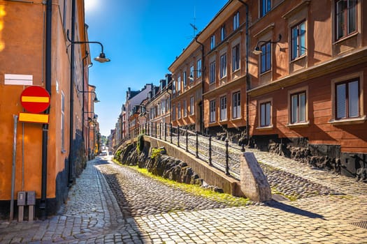 Stockholm Södermalm island scenic street view, capital of Sweden