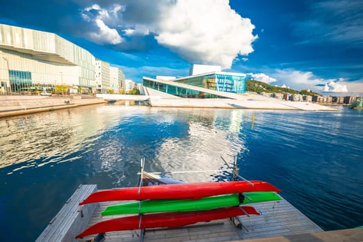 Oslo waterfront and contemporary architecture view, capital of Norway