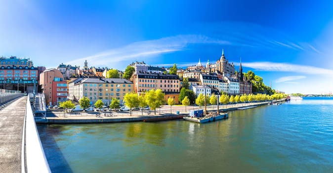 City of Stockholm panoramic view from the bridge, capital of Sweden