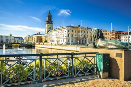 City of Gothenburg channel street architecture view, Vastra Gotaland County of Sweden