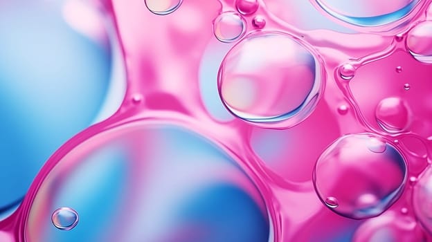 wallpaper with bubbles and colorful liquid - abstract background - AI generative