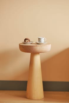 chocolate sweet cookies and black coffee on a table