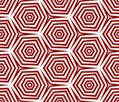 Mosaic seamless pattern. Maroon symmetrical kaleidoscope background. Retro mosaic seamless design. Textile ready impressive print, swimwear fabric, wallpaper, wrapping.