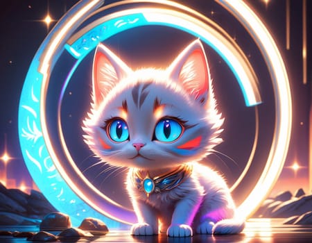 Fantasy cat. High quality illustration