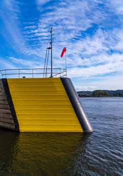 Entrance or exit from the Lock and Dam no. 11 on Upper Mississippi near Dubuque Iowa