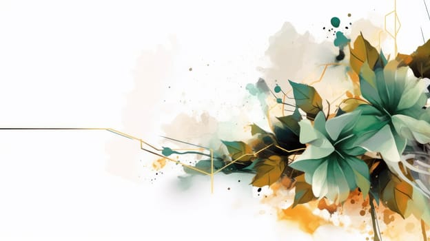 Watercolor abstract design for background of wedding or buzzy social media banner generative AI