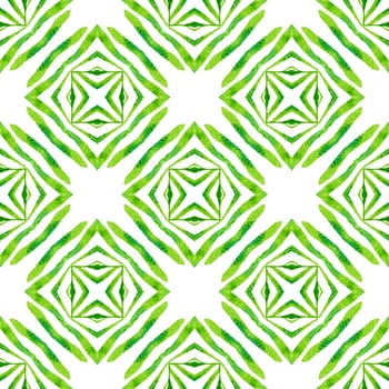 Tropical seamless pattern. Green elegant boho chic summer design. Textile ready alive print, swimwear fabric, wallpaper, wrapping. Hand drawn tropical seamless border.