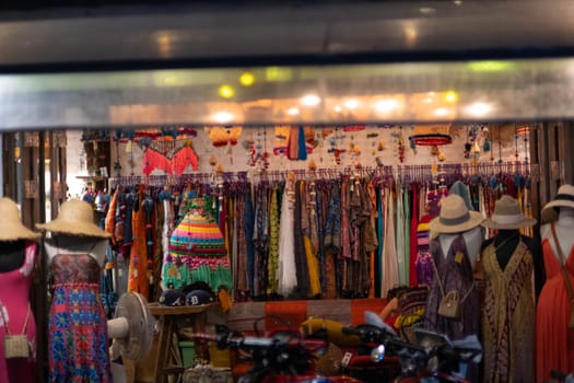 MAE HONG SON, THAILAND - October 30, 2023: Night Market in Pai, nothern Thailand. Pai walking street market, is a food and craft market that operates every night.