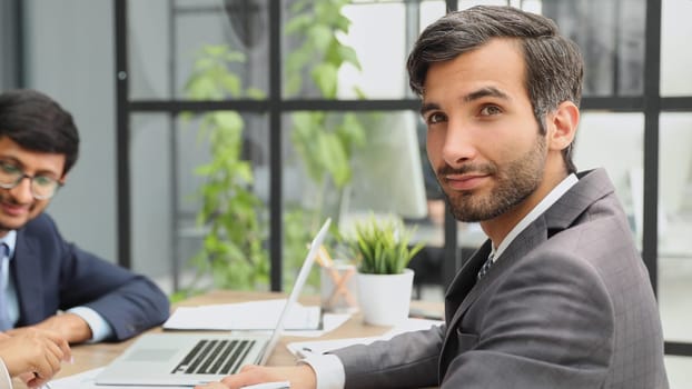 Profession businessmen office workers working in team