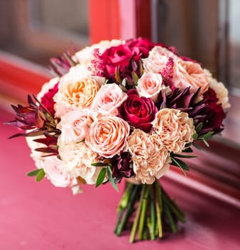 close up of wedding bouquet. Bridal bouquet