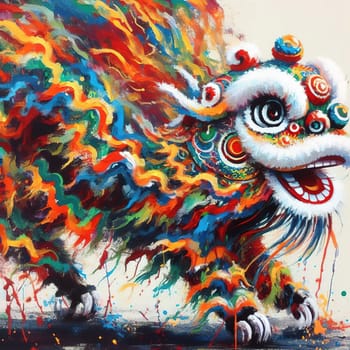 Beautiful illustration for Chinese New Year. Generative AI. High quality illustration