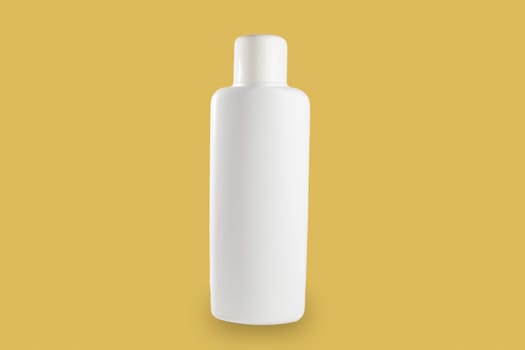 Plastic Shampoo Bottle With Flip-Top Lid. MockUp Template For Your Design