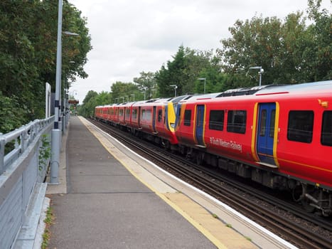 A new class 707 train seen in Hampton Wick station in south-west London