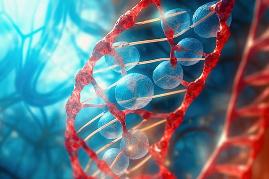 DNA helix, biotechnology and molecular engineering, scientific medicine and innovation concept. DNA gene editing using modern technologies