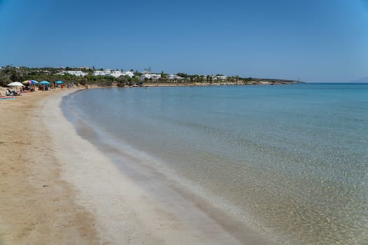 Santa Maria St. Mary's Beach in Paros, Greece