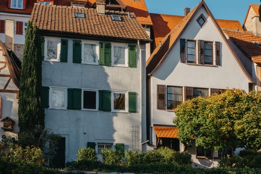 Old national German town house. Old Town is full of colorful and well preserved buildings. Baden-Wurttemberg is a state in southwest Germany bordering France and Switzerland. The Black Forest, known for its evergreen scenery and traditional villages, lies in the mountainous southwest. Stuttgart, the capital, is home to Wilhelma, a royal estate turned zoo and gardens. Porsche and Mercedes-Benz have headquarters and museums there. The 19th-century Hohenzollern Castle sits in the Swabian Alps to the south.