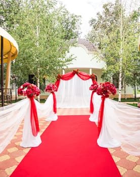 Wedding Ceremony Decorations Outdoors. wedding in nature