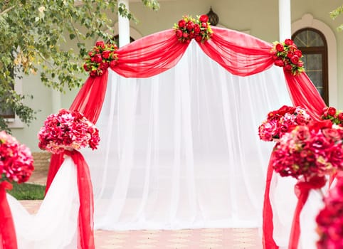 Wedding Ceremony Decorations Outdoors. wedding in nature