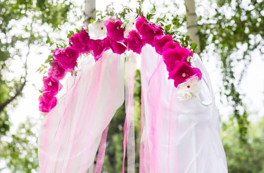 Wedding Ceremony Decorations Outdoors. wedding in nature