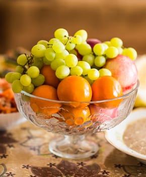 Fresh fruit party plate. dish for the festive table