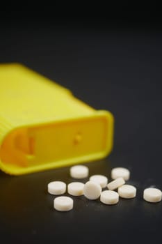 artificial sweetener container on table .