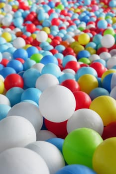 colorful balls in a child indoor play ground ,