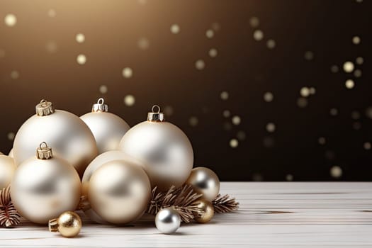 Christmas background with copy space for text, 3D rendered, realistic by Generative AI.