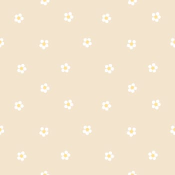 cute daisy pattern on a beige background. naive style for printing on children's textiles, pajamas, blankets, diapers, backpacks. High quality photo