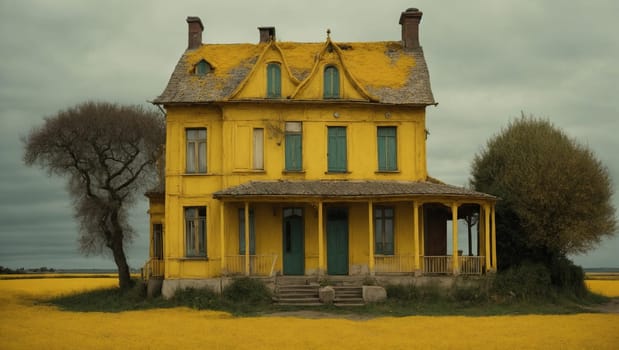 The Yellow House. AI generated