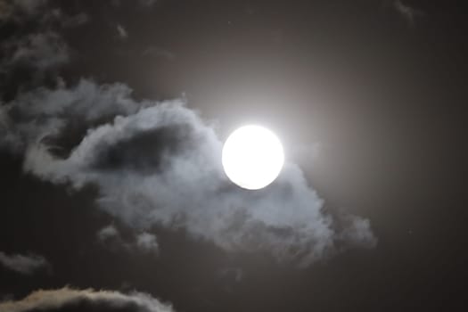 Full moon over Nebraska in June 2021. High quality photo