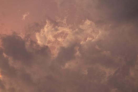 Orange, Black and white dramatic sunset sky line . High quality photo