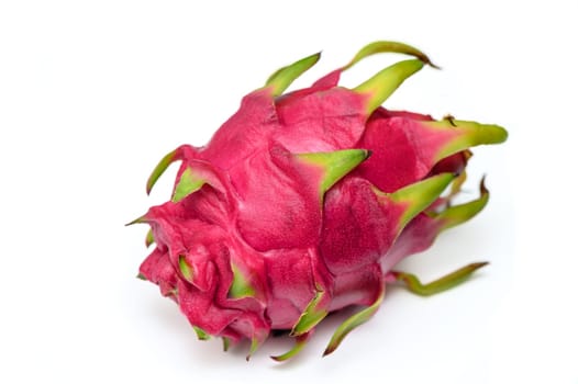 fresh red dragon fruit - pitahaya on white background 12