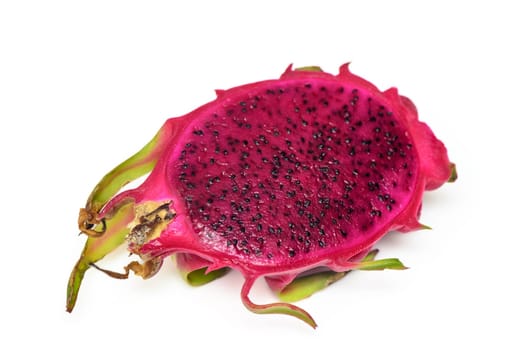 fresh red dragon fruit - pitahaya on white background 9