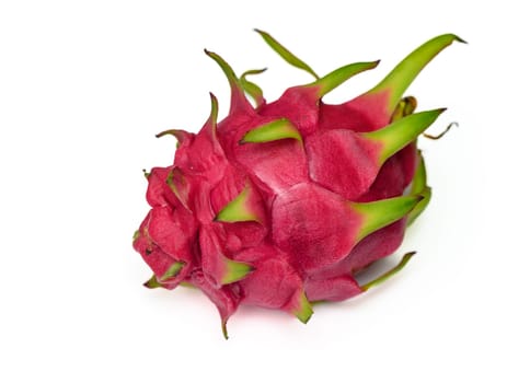 fresh red dragon fruit - pitahaya on white background 8