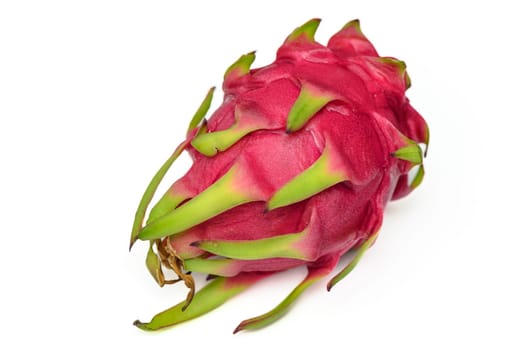 fresh red dragon fruit - pitahaya on white background 6