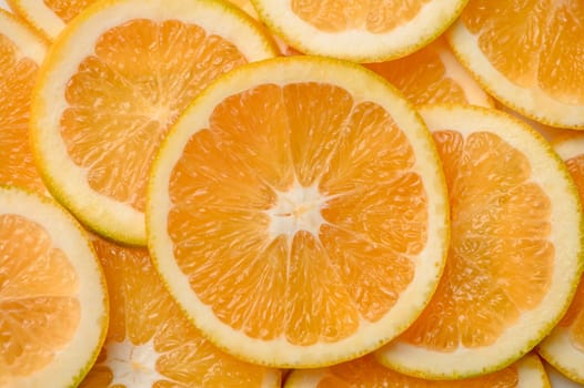 sliced ​​orange laid out on the table as a food background 8