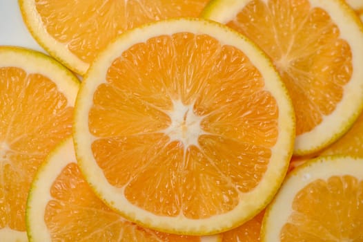 sliced ​​orange laid out on the table as a food background 5