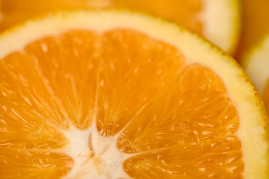 sliced ​​orange laid out on the table as a food background 1