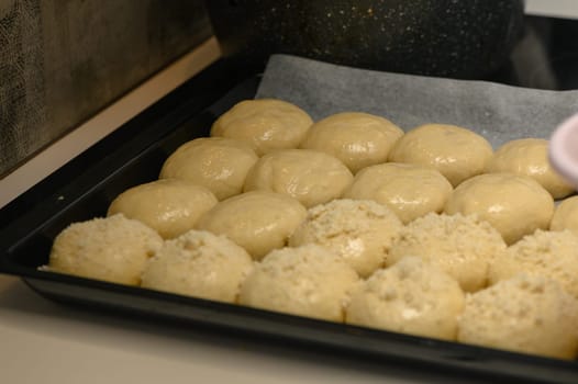 bun blanks on a baking sheet 2