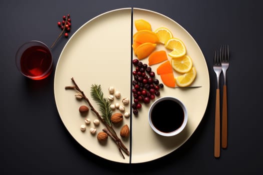 A mouthwatering portrayal of winter's culinary delights, showcasing the artful photography of winter-inspired dishes and beverages like hot soup, roasted chestnuts, and mulled wine.