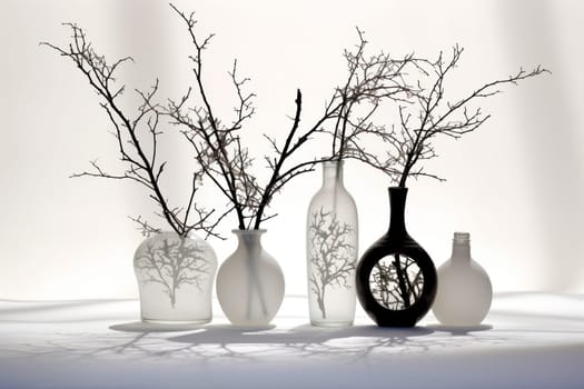 A striking visual display of the winter season, utilizing the extended shadows and sharp differences in lighting to craft captivating silhouettes against the snowy backdrop.
